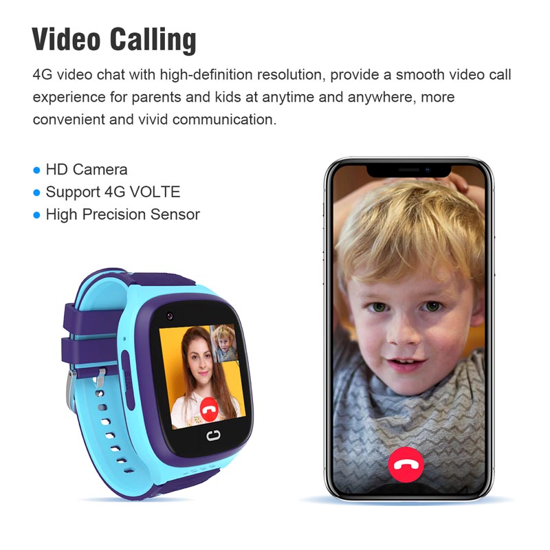 Smartwatch Watches For Girls Kids - Orologio da telefono Android 4G GPS