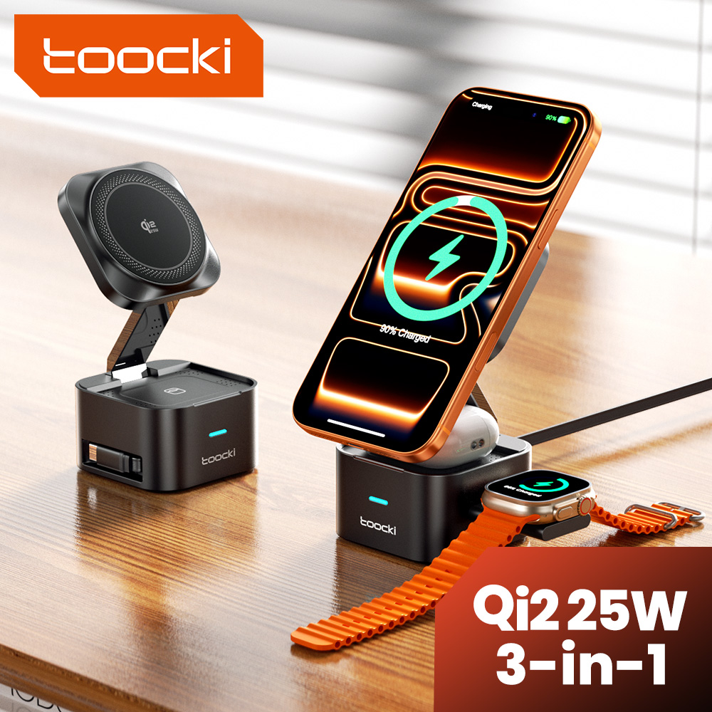 Smartwatch Watches Compatible With Iphone - Caricatore Wireless Toocki QI2.2 25W per