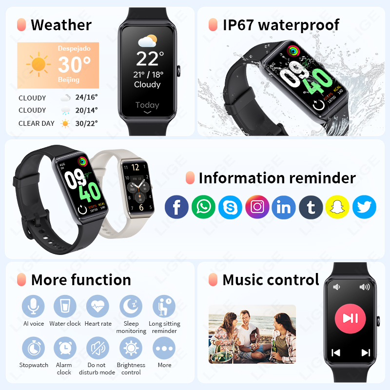 LIGE Smartwatch per Coppie, Br - Smartwatch Latest Watches For Women recensione e prezzo