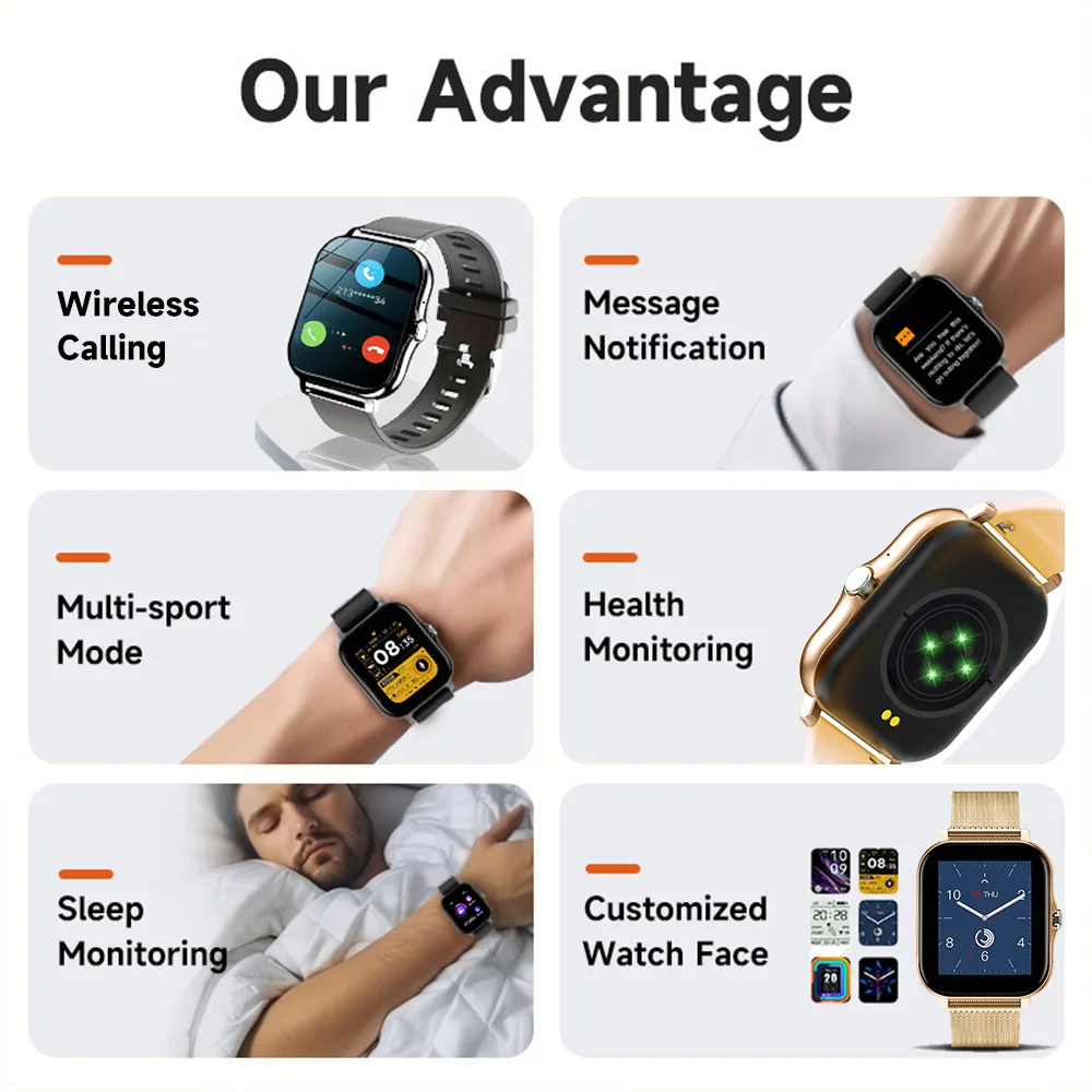 Smart Watch per Android IOS Or - Smartwatch Professional Watches For Men recensione e prezzo