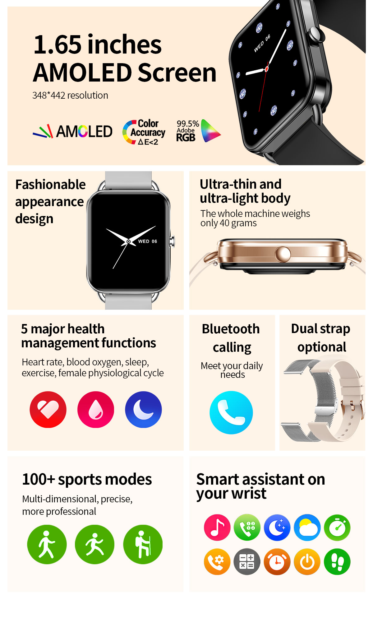 2024 Smart Watch Telefono Andr - Smartwatch New Watches 2025 recensione e prezzo